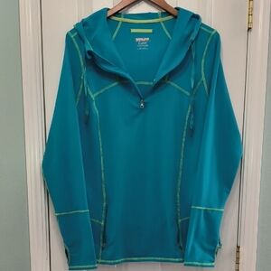 Kirkland Signature Teal Green Hooded Pullover XL